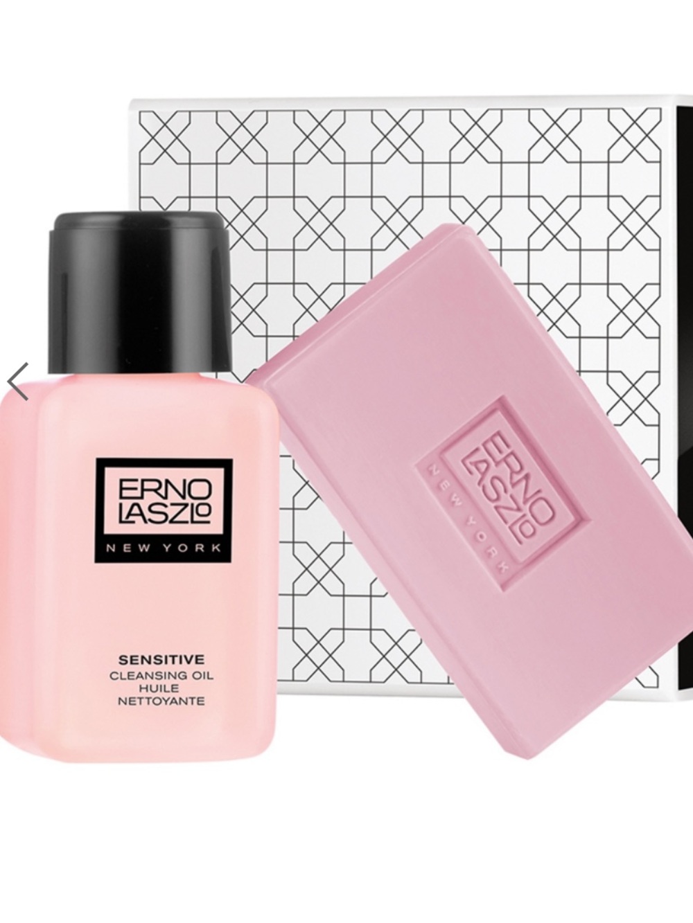 New ERNO LASZLO
Sensitive Double Cleanse Travel Set with bonus mesh travel bag.